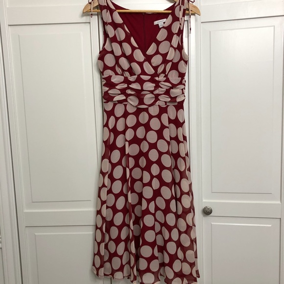 EUC✅ Red and Cream Polka Dot Dress from Dress Barn - Picture 8 of 8